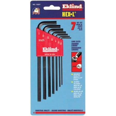 Eklind Eklind Tool 269-10207 7Pc. Inch L-Wrench Hex Key Set Long Arm 269-10207